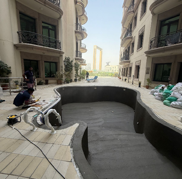 Pool renovation work