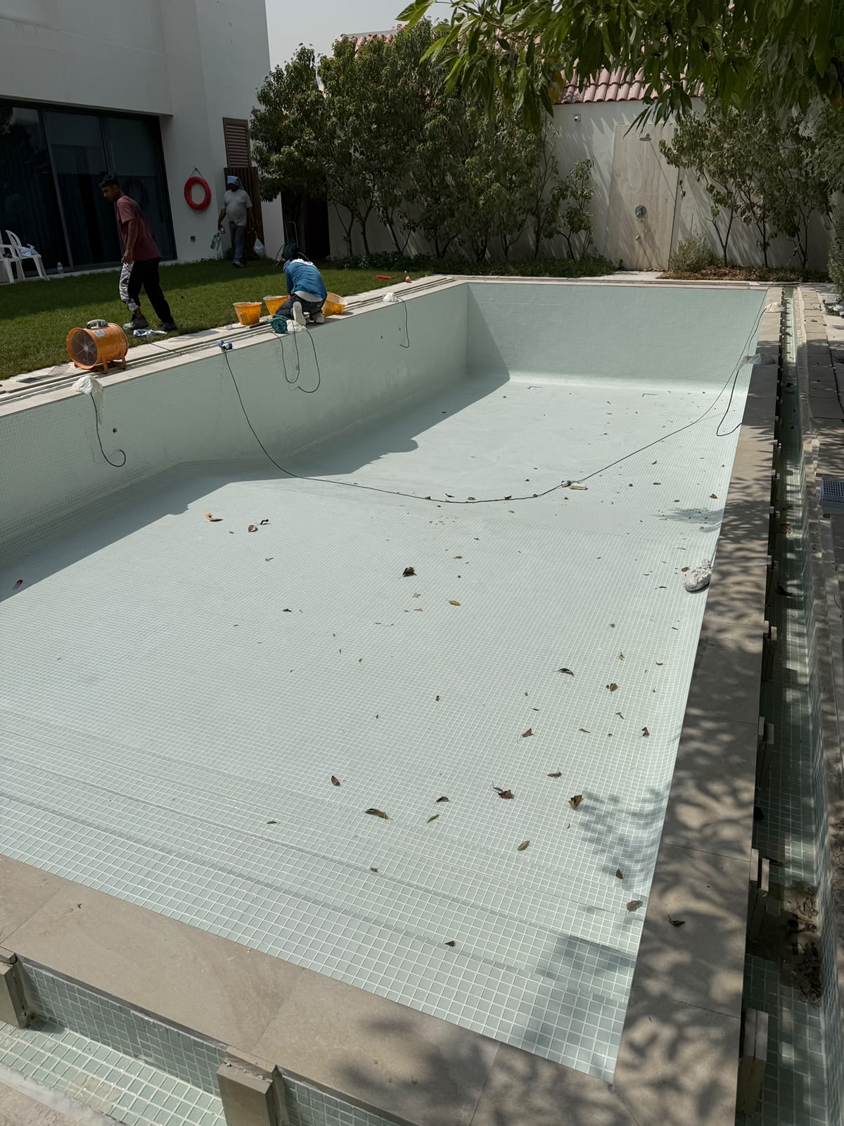 Swimming pool renovation work in Umm Suqeim