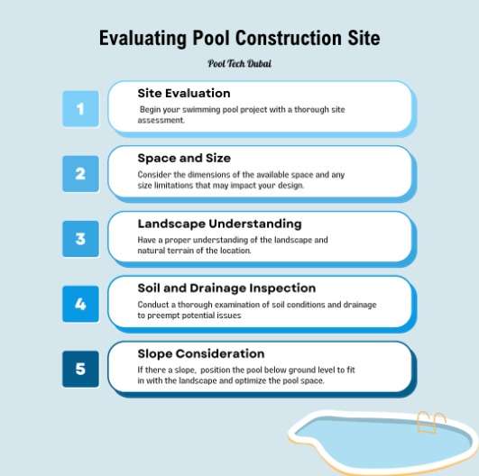 Swimming pool site considerations